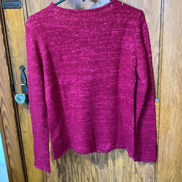🩷 Narciso Rodriguez ForDesignNation Fuschia Sequence Sweater - Picture 3 of 3